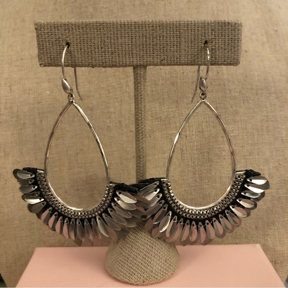 Stella & Dot Pegasus Earrings in Silver